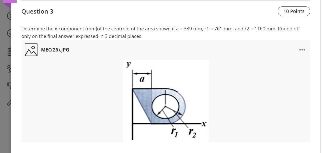 Solved 60 MINS LEFT PLS Determine the x-component (mm)of the | Chegg.com