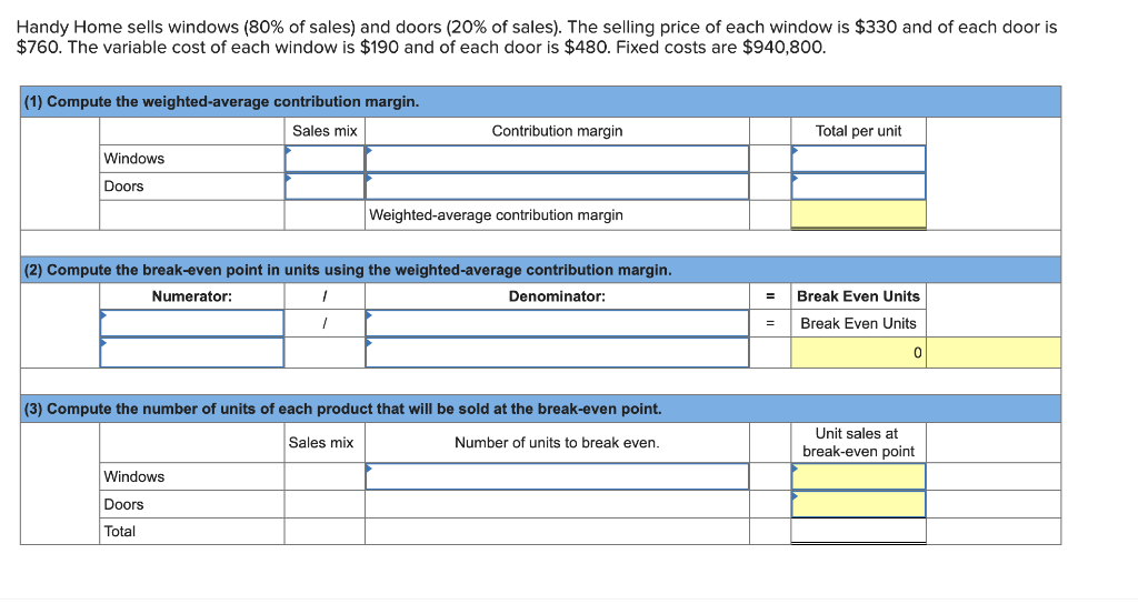 Solved Handy Home sells windows (80 of sales) and doors