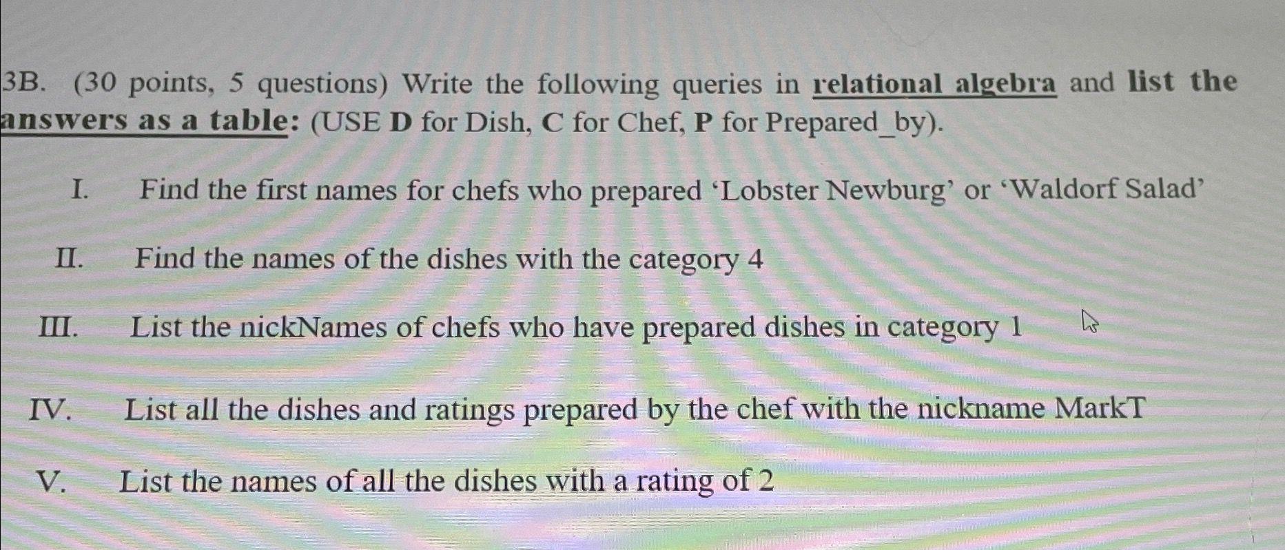 [Solved]: Use the second picture to ANSWER #3B ALL Parts pl