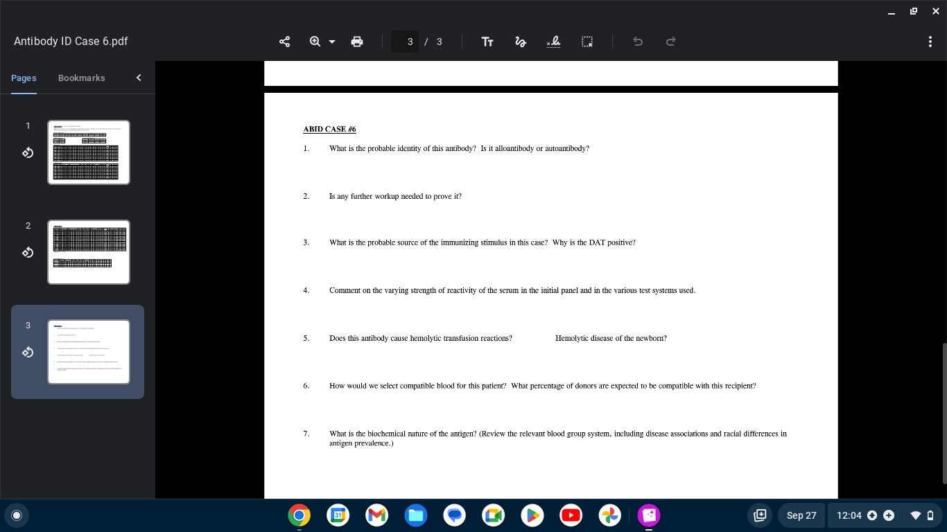 Solved ABID CASE \# 6 ABID CASE \#6 1. What is the | Chegg.com