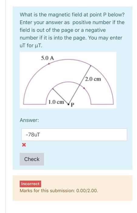 Solved What is the magnetic field at point P below? Enter | Chegg.com