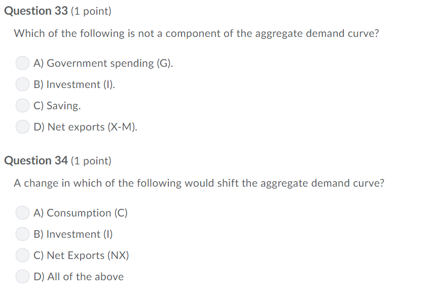 Solved Question 33 (1 point) Which of the following is not a | Chegg.com