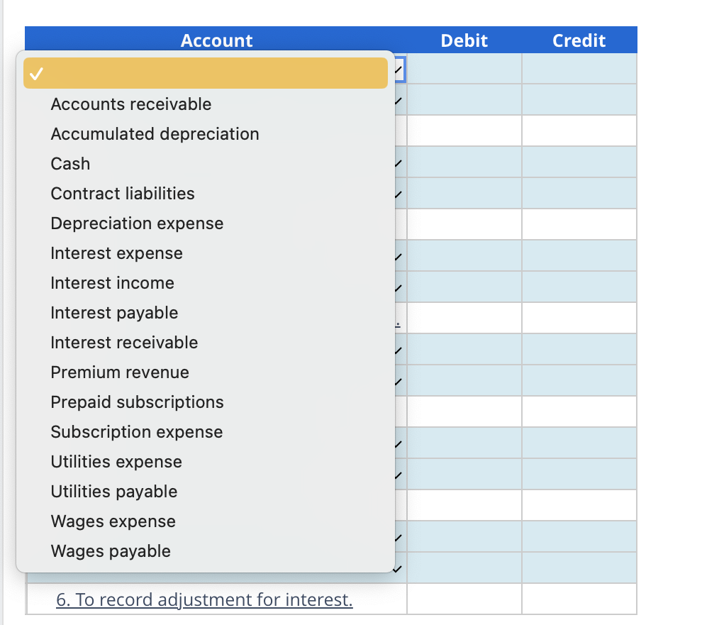 Solved Preparing and Journalizing Adjusting Entries For each | Chegg.com