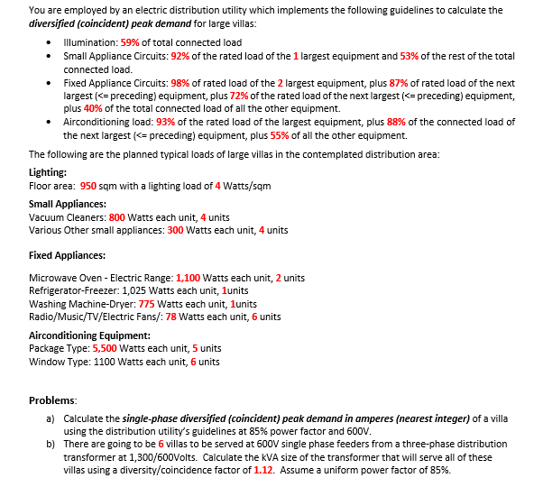 You are employed by an electric distribution utility
