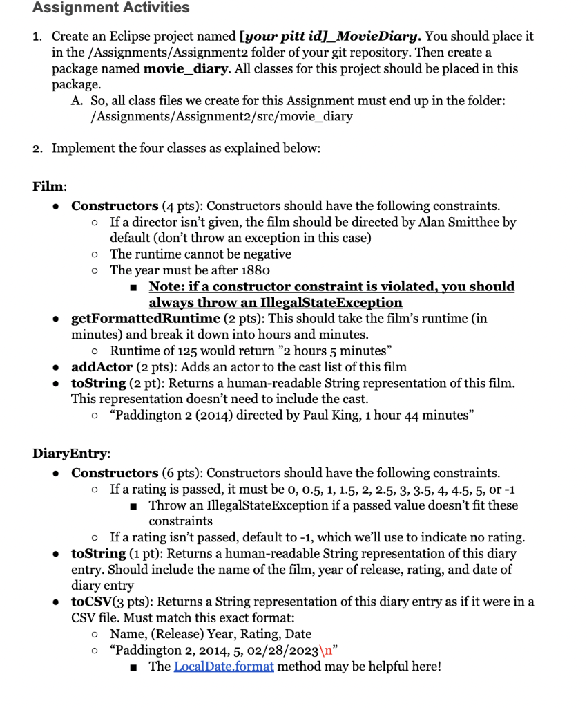 Solved In assignment 1, you had your first experience with a | Chegg.com