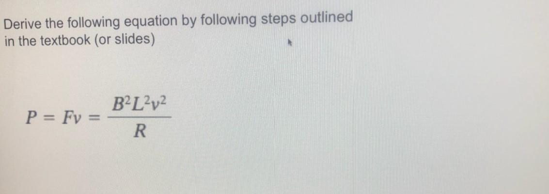 Solved Derive the following equation by following steps | Chegg.com
