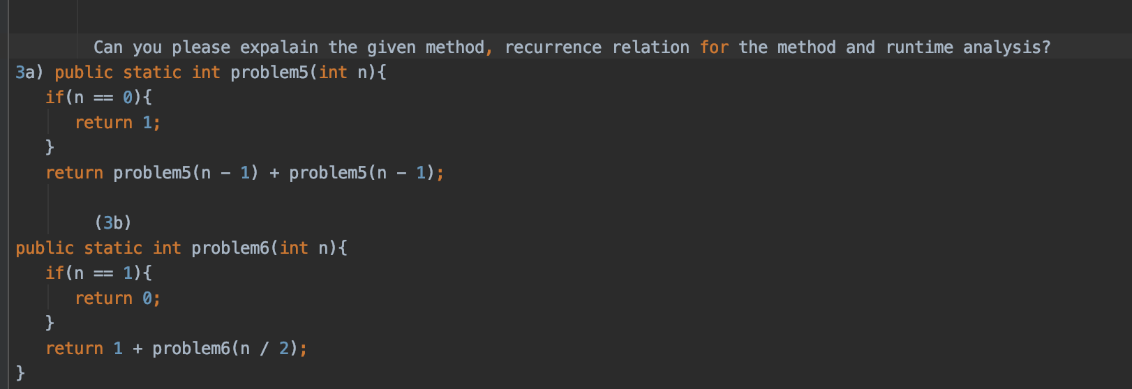 : cannot invoke method recurse() on null Images High... Can you please expalain the given method, recurrence | Chegg.com