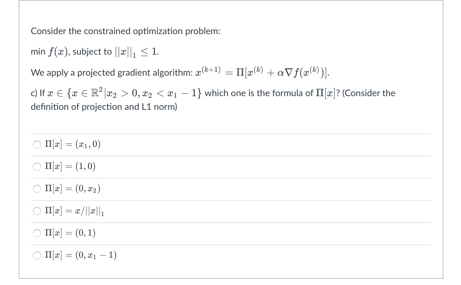 Solved Consider the constrained optimization problem: min | Chegg.com