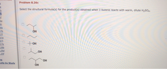 Solved Problem 8.26b Incorrect Draw the structural | Chegg.com