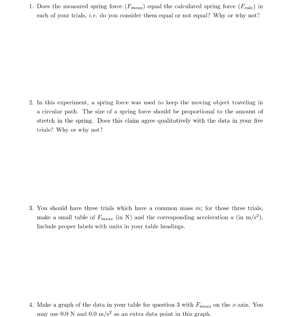 Solved EXPERIMENT 4: UNIFORM CIRCULAR MOTION Introduction: | Chegg.com