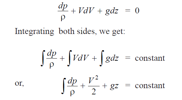 [Solved]: derivation of Bernoulli's formula for isobaric