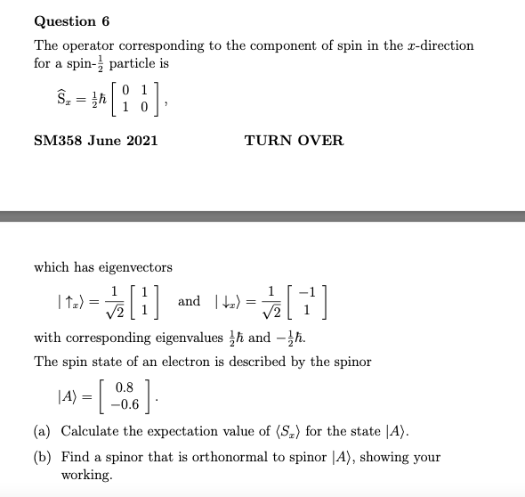 Solved Question 6 The operator corresponding to the | Chegg.com