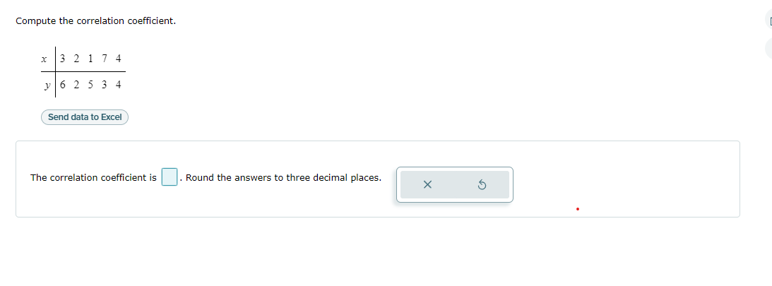 Solved Compute the correlation coefficient. | Chegg.com