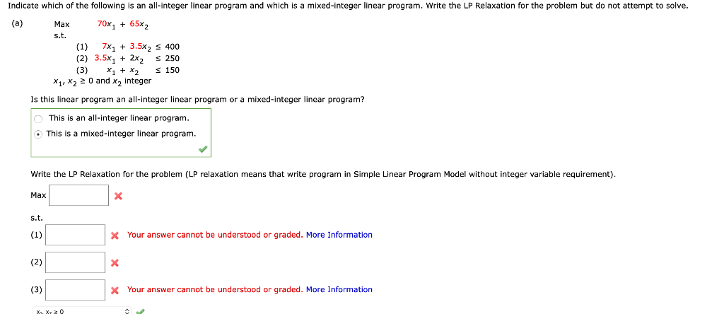 Solved Indicate which of the following is an all-integer | Chegg.com