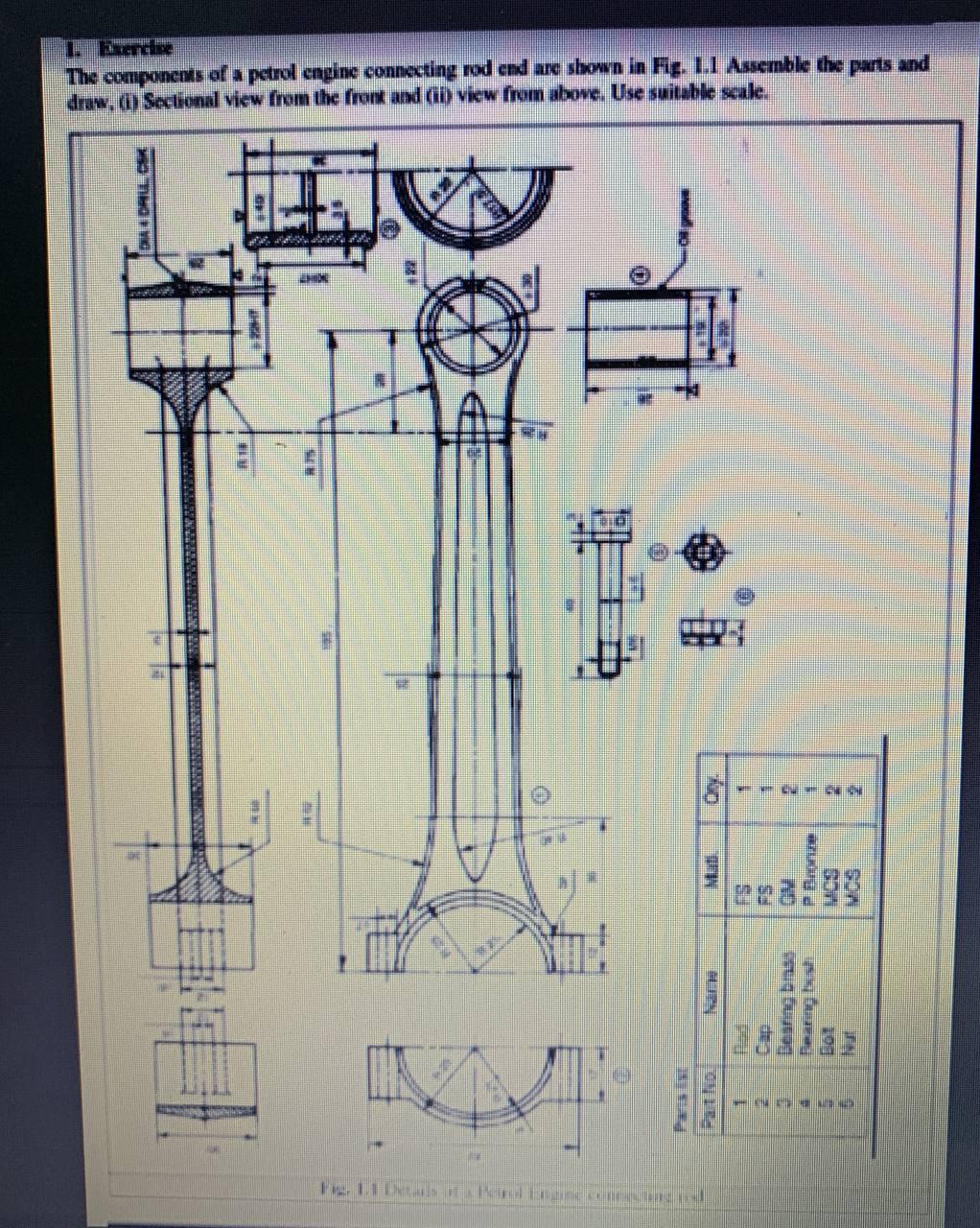Solved 1. mende The components of a petrol engine connecting Chegg