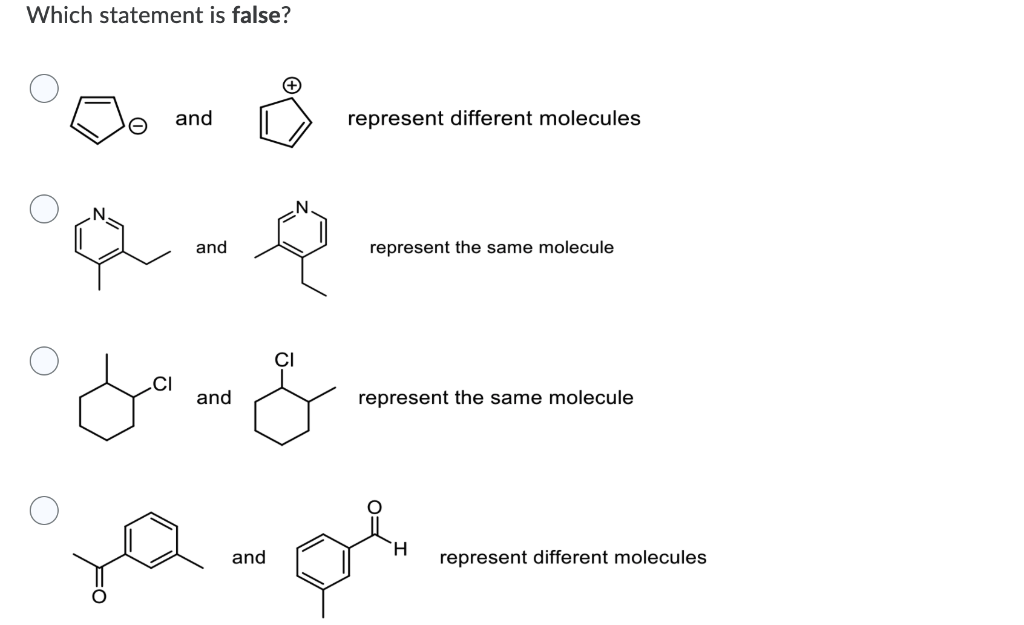 Solved Which statement is false? + and represent different | Chegg.com