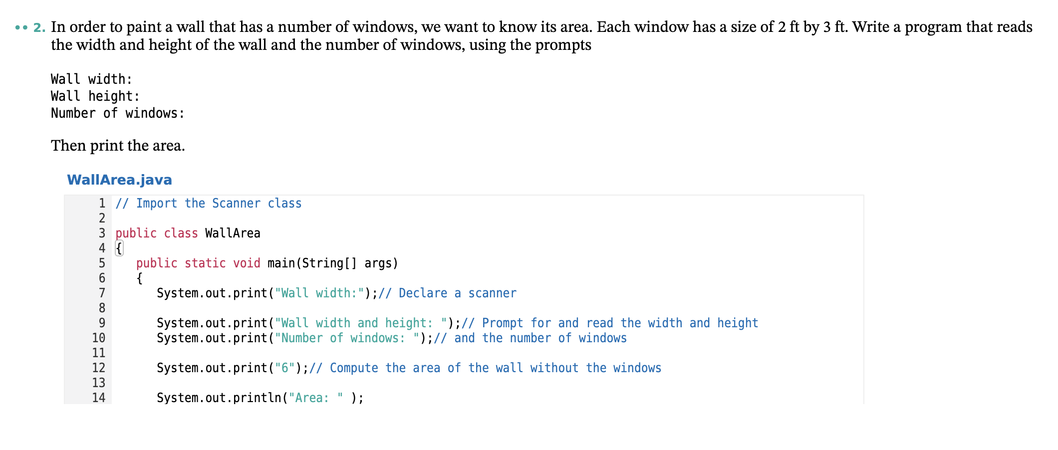 Solved • 2. In order to paint a wall that has a number of