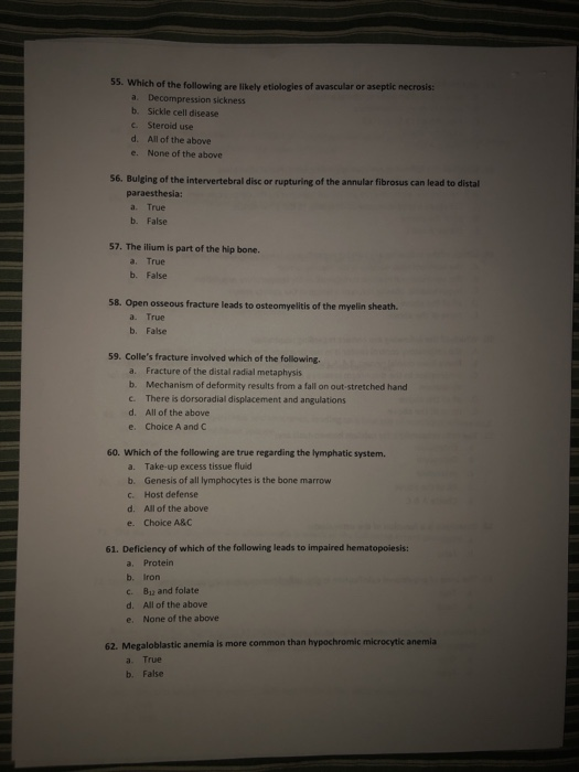 Solved your final answers to the Scantron Answer Sheet. 1. | Chegg.com