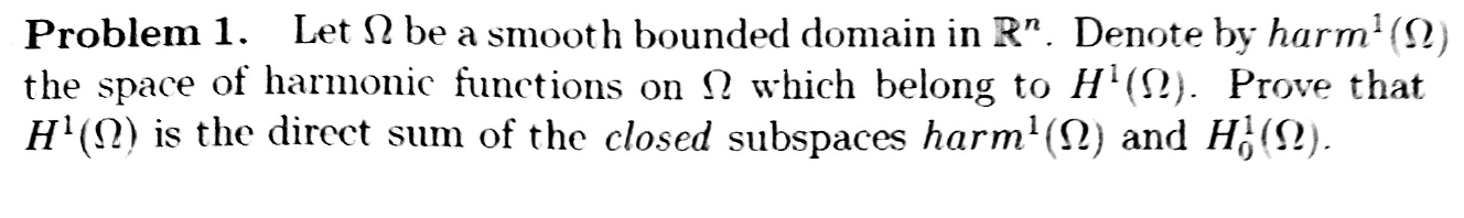 Solved Problem 1. Let Il be a smooth bounded domain in R”. | Chegg.com