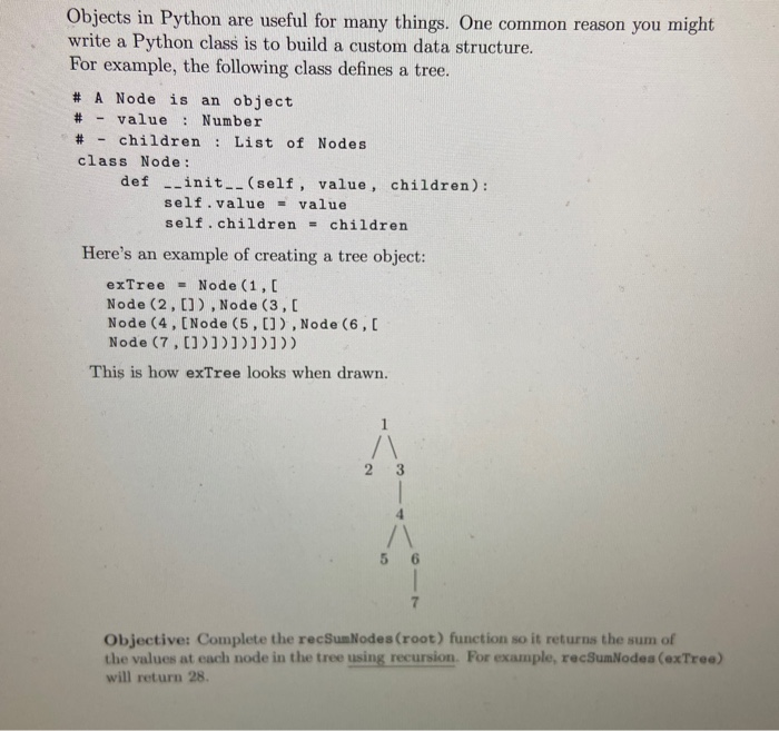Solved Objective: Suppose you are given a tree. Write a | Chegg.com