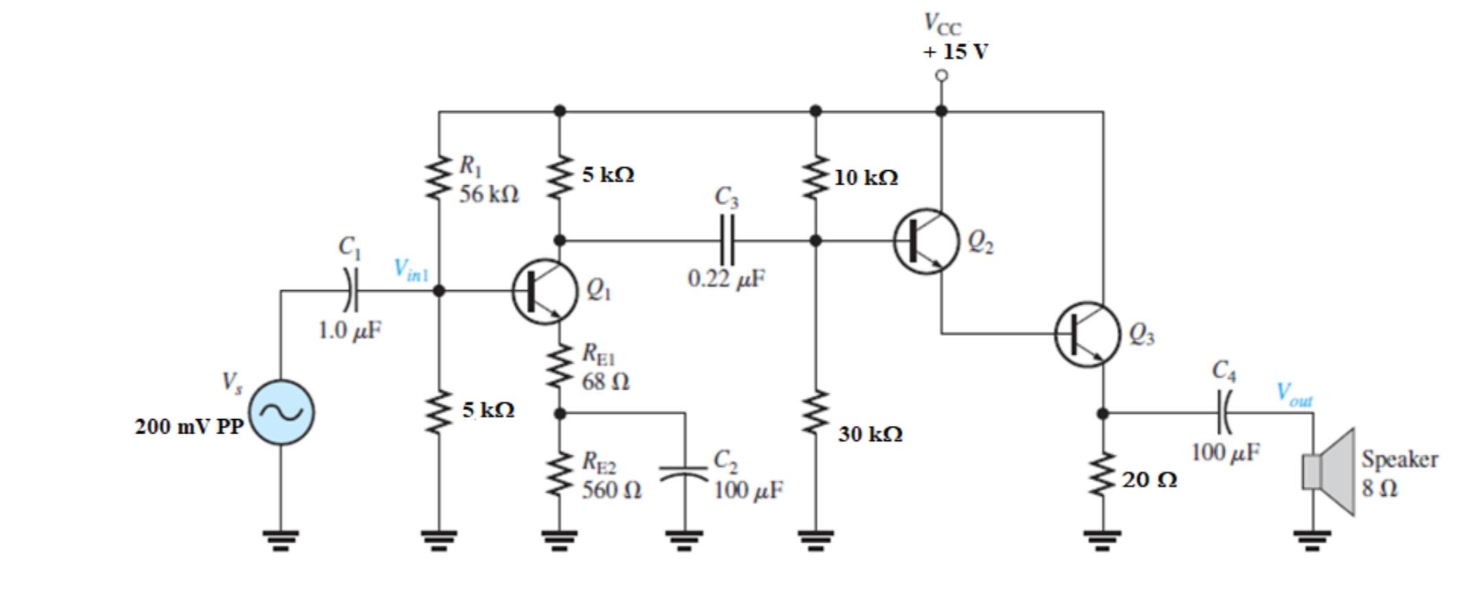 Solved = = 4. The circuit shown in figure is a class A power | Chegg.com