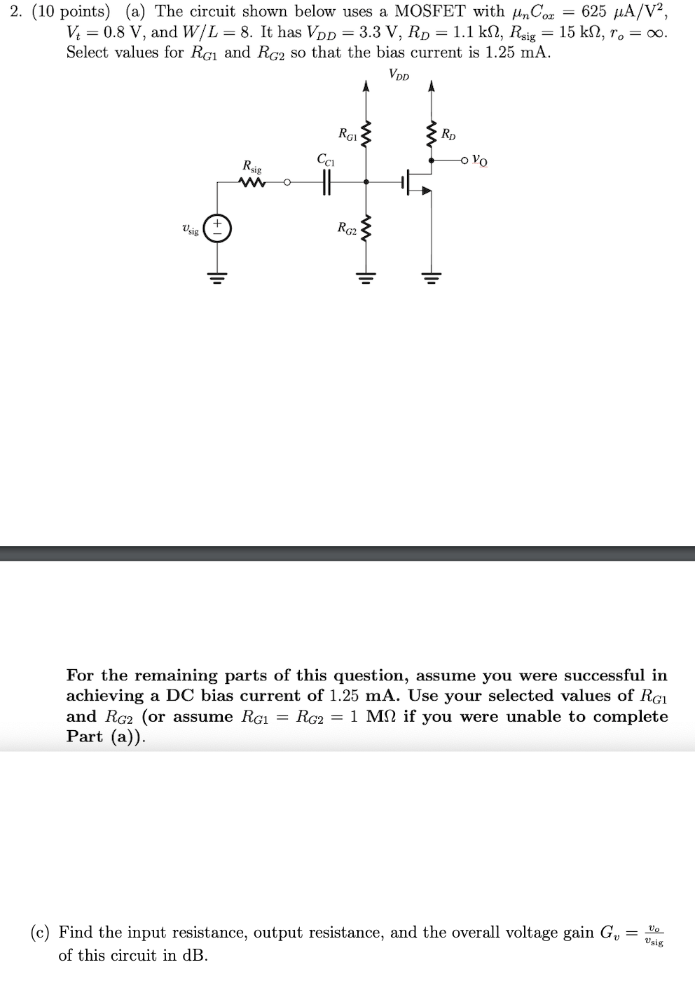 Solved 2. (10 points) (a) The circuit shown below uses a | Chegg.com