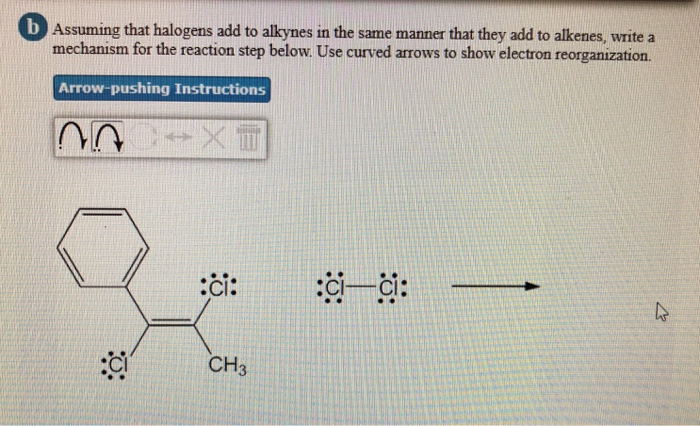 Solved B Assuming That Halogens Add To Ynes Inthe Same Maner | Chegg.com