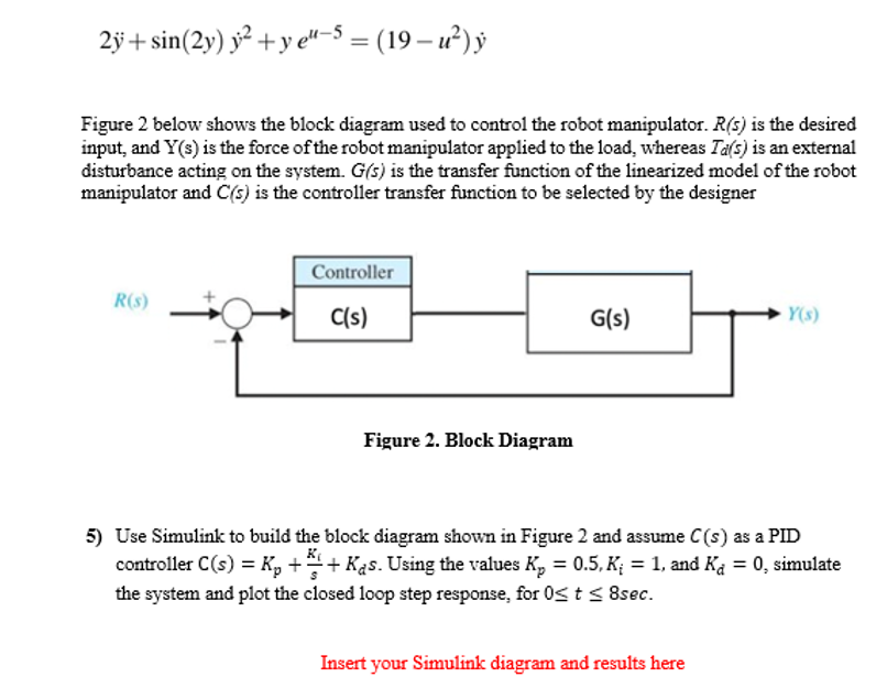 Solved 2y¨+sin(2y)y˙2+yeu−5=(19−u2)y˙ Figure 2 below shows | Chegg.com