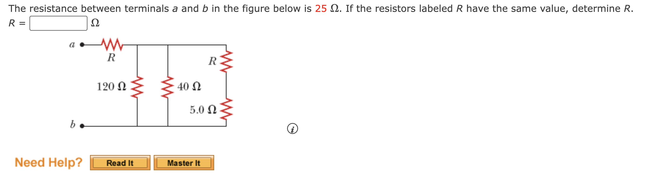 Solved The resistance between terminals a and b in the | Chegg.com