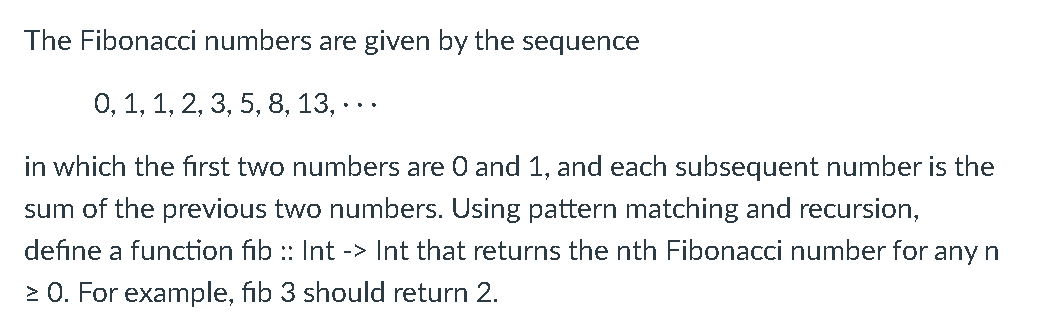 Solved The Fibonacci numbers are given by the sequence 0, 1, | Chegg.com
