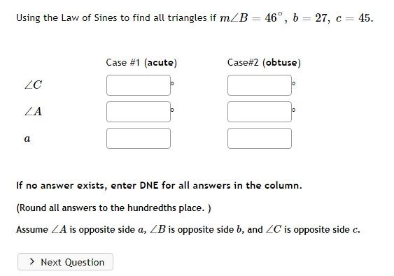 Solved Using The Law Of Sines To Find All Triangles If | Chegg.com