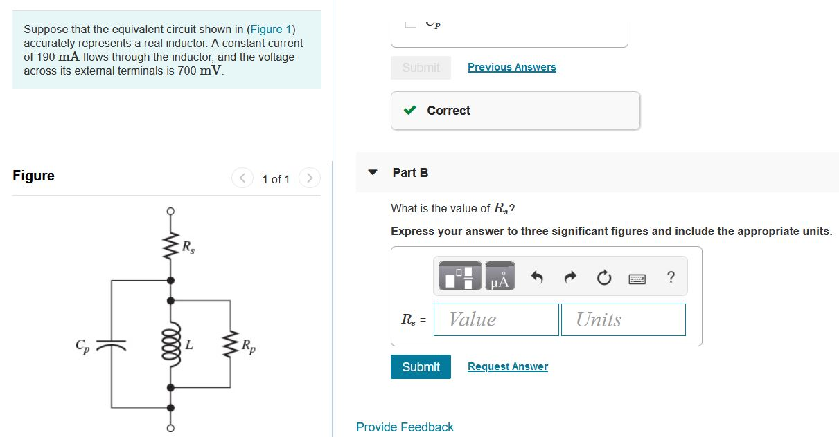 Solved Suppose that the equivalent circuit shown in (Figure | Chegg.com