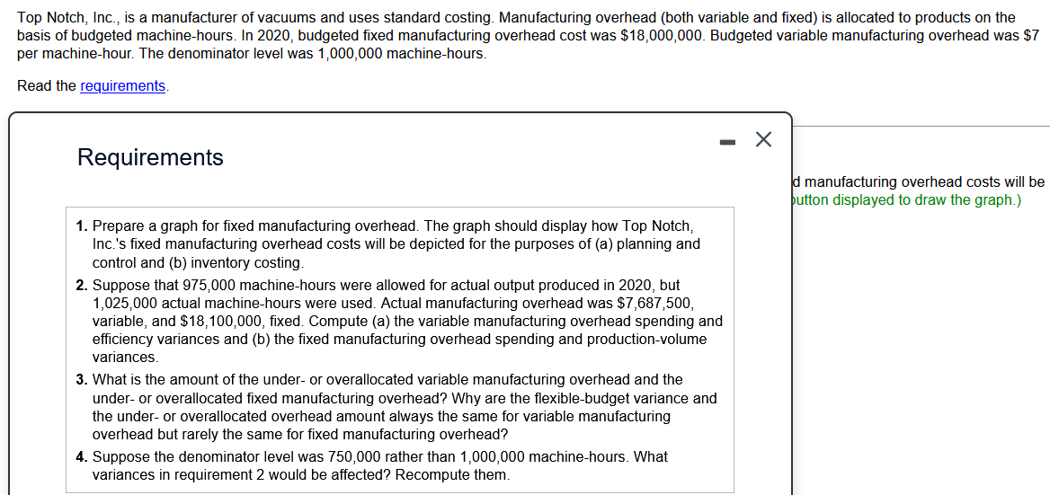 Top Notch, Inc., is a manufacturer of vacuums and