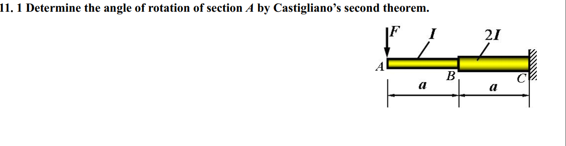 Solved 11. 1 Determine the angle of rotation of section A by | Chegg.com