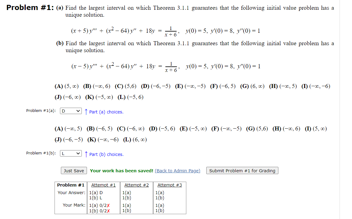 Solved Problem 1 A Find The Largest Interval On Which