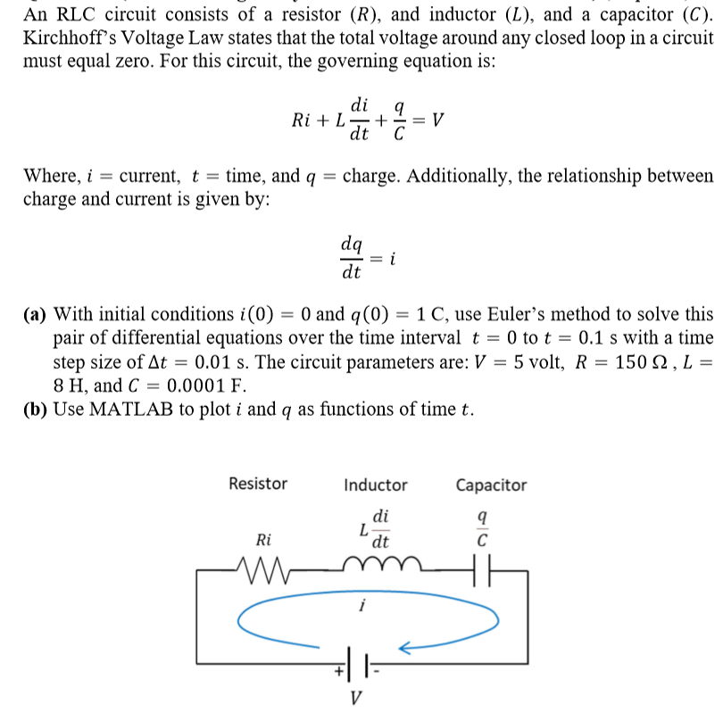 Resistor Rlc Equivalent Solved An RLC circuit consists of a resistor (R), and | Chegg.com