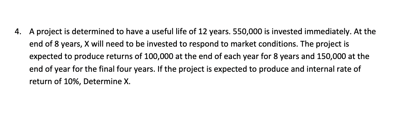 Solved A project is determined to have a useful life of 12 | Chegg.com