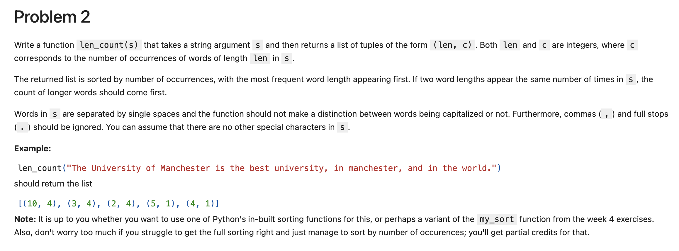 Solved Write a function that takes a string argument and | Chegg.com