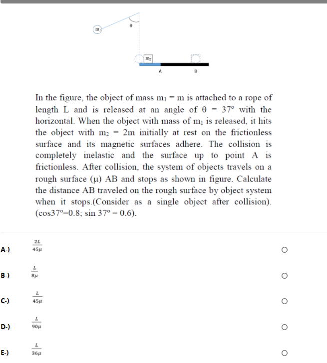 Solved In the figure, the object of mass mı = m is attached | Chegg.com