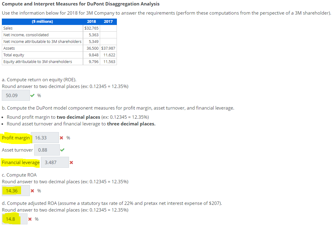 Solved Compute And Interpret Measures For DuPont | Chegg.com