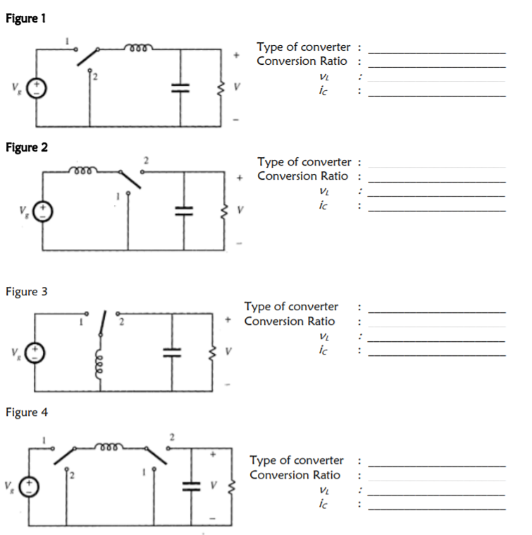 Solved Figure 1 Type of converter : Conversion Ratio : VL ic | Chegg.com