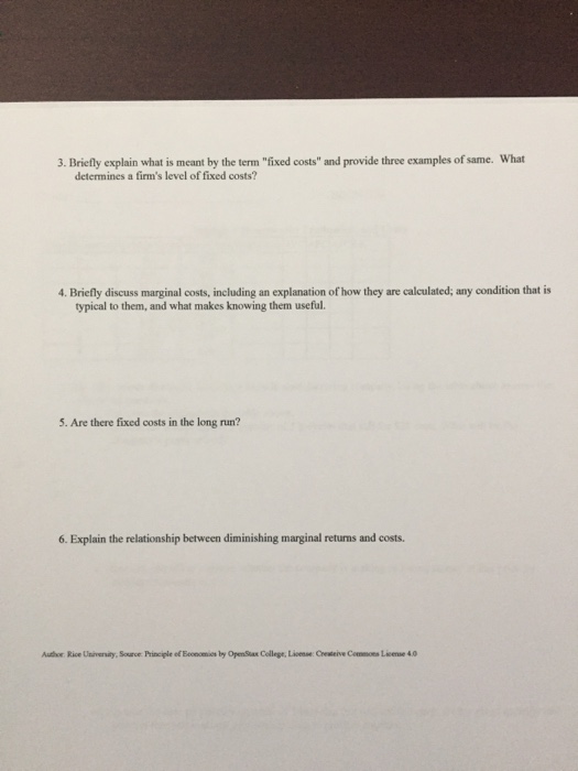 Solved Briefly explain what is meant by the term "fixed