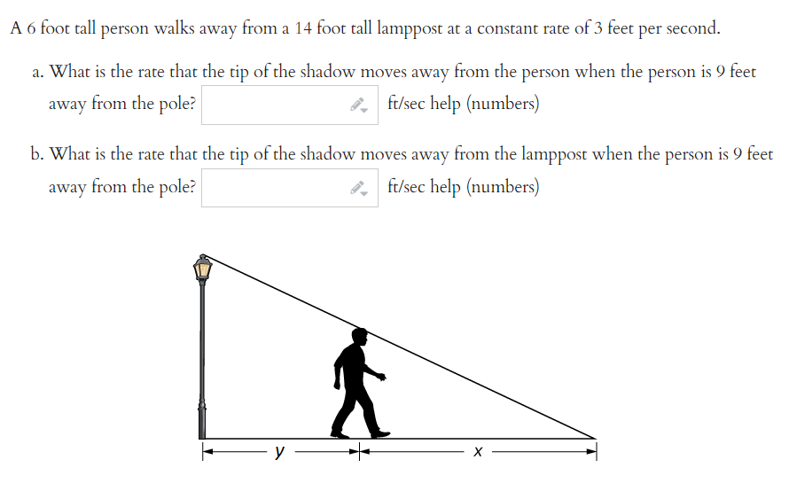 solved-a-6-foot-tall-person-walks-away-from-a-14-foot-tall-chegg
