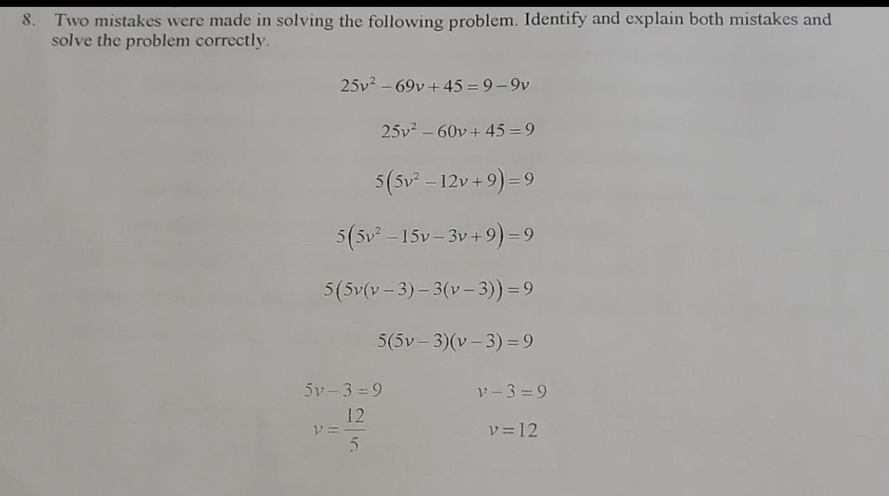 Two Common Mistakes In Problem-Solving