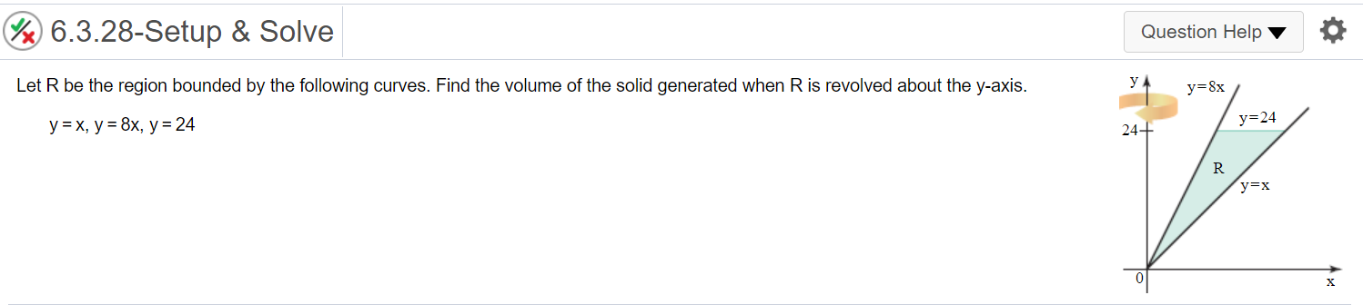 Solved % 6.3.28-Setup & Solve Question Help Let R be the | Chegg.com