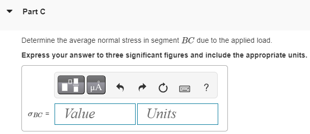 Solved Determine the average normal stress in segment DA due | Chegg.com