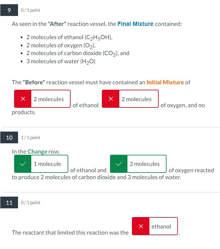 Solved Combustion Of Ethanol Consider The Balanced Equation 5821