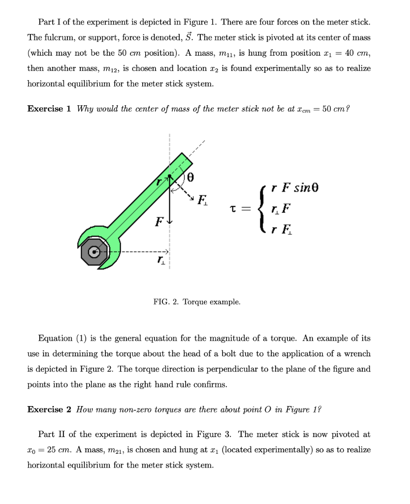 Solved A. Abstract A meter stick is pivoted at a point and | Chegg.com