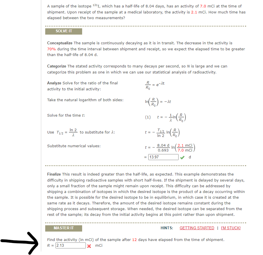 solved-a-sample-of-the-isotope-131-i-which-has-a-half-life-chegg