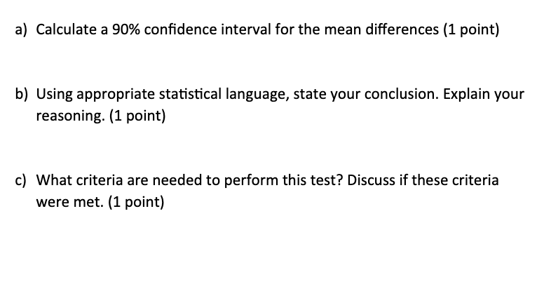 a) Calculate a 90% confidence interval for the mean | Chegg.com